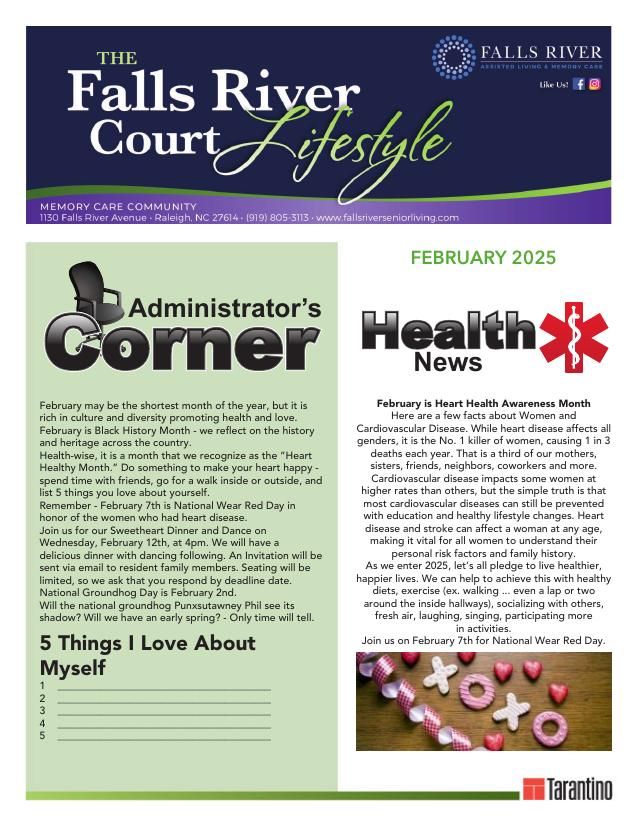 Memory Care Current Newsletter